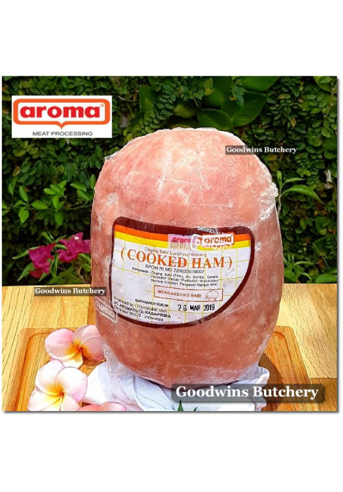 Aroma Bali frozen pork HAM COOKED whole cuts +/- 2.5 kg/pc (price/kg) PREORDER